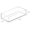 image:imageiDesign Stackable Makeup Drawer Organizer  Vanity Organizer or Desk Organizer  ClearMatte WhiteClear