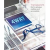 image:imageiDesign Stackable Makeup Drawer Organizer  Vanity Organizer or Desk Organizer  ClearMatte WhiteClearMatte White Trim