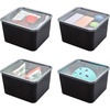 image:imageiDesign Storage Bin with Lid amp Wall Mount Bracket The Wallspace Collection  12 x 12 x 8 Clear Bin