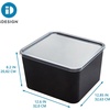image:imageiDesign Storage Bin with Lid amp Wall Mount Bracket The Wallspace Collection  12 x 12 x 8 Clear Bin