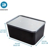image:imageiDesign Storage Bin with Lid amp Wall Mount Bracket The Wallspace Collection  16 x 12 x 8 Clear Bin