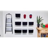 image:imageiDesign Storage Bin with Lid amp Wall Mount Bracket The Wallspace Collection  16 x 12 x 8 Clear Bin