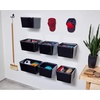 image:imageiDesign Storage Bin with Lid amp Wall Mount Bracket The Wallspace Collection  16 x 12 x 8 Clear Bin