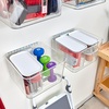 image:imageiDesign Tall Inner Storage Bin with Lid Set of 2 The Wallspace Collection Clear Bin