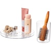 image:imageiDesign The Sarah Tanno Collection Lazy Susan Spinning Cosmetic Organizer Clear 77 x 77  For Bathroom Shower Compact11 x 11