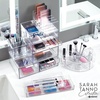 image:imageiDesign The Sarah Tanno Collection Lazy Susan Spinning Cosmetic Organizer Clear 77 x 77  For Bathroom Shower Compact77 x 77
