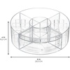 image:imageiDesign The Sarah Tanno Collection Lazy Susan Spinning Cosmetic Organizer Clear 77 x 77  For Bathroom Shower Compact77 x 77