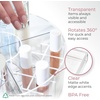 image:imageiDesign The Sarah Tanno Collection Lazy Susan Spinning Cosmetic Organizer Clear 77 x 77  For Bathroom Shower Compact77 x 77