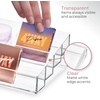 image:imageiDesign The Sarah Tanno Collection Plastic Cosmetics and Makeup Palette Organizer 7Compartment Clear 203 cm  101 cm  76 cm  7Compartment Makeup Palette Organizer5Compartment