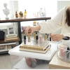 image:imageiDesign The Sarah Tanno Collection Plastic Cosmetics and Makeup Palette Organizer 7Compartment Clear 203 cm  101 cm  76 cm  7Compartment Makeup Palette Organizer8 x 4 x 2