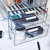 image:imageiDesign The Sarah Tanno Collection Plastic Cosmetics and Makeup Palette Organizer 7Compartment Clear 203 cm  101 cm  76 cm  7Compartment Makeup Palette OrganizerTall Storage Box