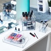 image:imageiDesign The Sarah Tanno Collection Plastic Cosmetics and Makeup Palette Organizer 7Compartment Clear 203 cm  101 cm  76 cm  7Compartment Makeup Palette OrganizerTall Storage Box