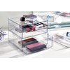 image:imageiDesign The Sarah Tanno Collection Plastic Cosmetics and Makeup Palette Organizer 7Compartment Clear 203 cm  101 cm  76 cm  7Compartment Makeup Palette OrganizerTall Storage Box