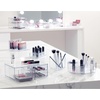 image:imageiDesign The Sarah Tanno Collection Plastic Cosmetics and Makeup Palette Organizer 7Compartment Clear 203 cm  101 cm  76 cm  7Compartment Makeup Palette Organizer4 x 4