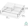 image:imageiDesign The Sarah Tanno Collection Plastic Cosmetics and Makeup Palette Organizer 7Compartment Clear 203 cm  101 cm  76 cm  7Compartment Makeup Palette Organizer5Compartment
