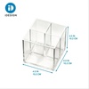 image:imageiDesign The Sarah Tanno Collection Plastic Cosmetics and Makeup Palette Organizer 7Compartment Clear 203 cm  101 cm  76 cm  7Compartment Makeup Palette Organizer4 x 4