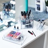 image:imageiDesign The Sarah Tanno Collection Plastic Cosmetics and Makeup Palette Organizer 7Compartment Clear 203 cm  101 cm  76 cm  7Compartment Makeup Palette Organizer4 x 4