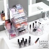 image:imageiDesign The Sarah Tanno Collection Plastic Cosmetics and Makeup Palette Organizer 7Compartment Clear 203 cm  101 cm  76 cm  7Compartment Makeup Palette Organizer5Compartment