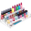 image:imageiDesign Tiered Cosmetics amp Nail Polish Organizer The Clarity Collection  1275 IN X 65IN X 375 IN Clear  13 x 65 x 346Large