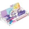 image:imageiDesign Tiered Cosmetics amp Nail Polish Organizer The Clarity Collection  1275 IN X 65IN X 375 IN Clear  13 x 65 x 346Large