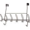 image:imageiDesign Weston Metal Over the Door Combo Rack Hooks and Bar for Coats Hats Scarves Towels Robes Jackets Purses 666x 1775 x 1373  Matte BlackBronze