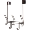 image:imageiDesign Weston Metal Over the Door Combo Rack Hooks and Bar for Coats Hats Scarves Towels Robes Jackets Purses 666x 1775 x 1373  Matte BlackBronze
