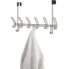 image:imageiDesign Weston Metal Over the Door Combo Rack Hooks and Bar for Coats Hats Scarves Towels Robes Jackets Purses 666x 1775 x 1373  Matte BlackBronze