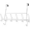 image:imageiDesign Weston Metal Over the Door Combo Rack Hooks and Bar for Coats Hats Scarves Towels Robes Jackets Purses 666x 1775 x 1373  Matte BlackChrome