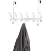image:imageiDesign Weston Metal Over the Door Combo Rack Hooks and Bar for Coats Hats Scarves Towels Robes Jackets Purses 666x 1775 x 1373  Matte BlackChrome