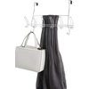 image:imageiDesign Weston Metal Over the Door Combo Rack Hooks and Bar for Coats Hats Scarves Towels Robes Jackets Purses 666x 1775 x 1373  Matte BlackChrome