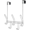 image:imageiDesign Weston Metal Over the Door Combo Rack Hooks and Bar for Coats Hats Scarves Towels Robes Jackets Purses 666x 1775 x 1373  Matte BlackChrome