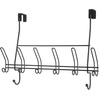 image:imageiDesign Weston Metal Over the Door Combo Rack Hooks and Bar for Coats Hats Scarves Towels Robes Jackets Purses 666x 1775 x 1373  Matte BlackMatte Black