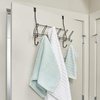 image:imageiDesign Weston Metal Over the Door Combo Rack Hooks and Bar for Coats Hats Scarves Towels Robes Jackets Purses 666x 1775 x 1373  Matte BlackMatte Black