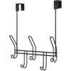 image:imageiDesign Weston Metal Over the Door Combo Rack Hooks and Bar for Coats Hats Scarves Towels Robes Jackets Purses 666x 1775 x 1373  Matte BlackMatte Black