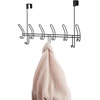 image:imageiDesign Weston Metal Over the Door Combo Rack Hooks and Bar for Coats Hats Scarves Towels Robes Jackets Purses 666x 1775 x 1373  Matte BlackMatte Black