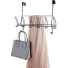 image:imageiDesign Weston Metal Over the Door Combo Rack Hooks and Bar for Coats Hats Scarves Towels Robes Jackets Purses 666x 1775 x 1373  Matte BlackMatte Black