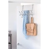 image:imageiDesign Weston Metal Over the Door Combo Rack Hooks and Bar for Coats Hats Scarves Towels Robes Jackets Purses 666x 1775 x 1373  Matte BlackSatin