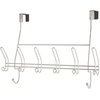 image:imageiDesign Weston Metal Over the Door Combo Rack Hooks and Bar for Coats Hats Scarves Towels Robes Jackets Purses 666x 1775 x 1373  Matte BlackSatin
