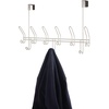 image:imageiDesign Weston Metal Over the Door Combo Rack Hooks and Bar for Coats Hats Scarves Towels Robes Jackets Purses 666x 1775 x 1373  Matte BlackSatin