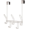 image:imageiDesign Weston Metal Over the Door Combo Rack Hooks and Bar for Coats Hats Scarves Towels Robes Jackets Purses 666x 1775 x 1373  Matte BlackSatin