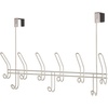 image:imageiDesign Weston Metal Over the Door Combo Rack Hooks and Bar for Coats Hats Scarves Towels Robes Jackets Purses 666x 1775 x 1373  Matte BlackSatin