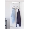 image:imageiDesign Weston Metal Over the Door Combo Rack Hooks and Bar for Coats Hats Scarves Towels Robes Jackets Purses 666x 1775 x 1373  Matte BlackSatin