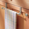 image:imageiDesign York Metal Over the Cabinet Dish and Hand Towel Bar Holder for Kitchen Bathroom 105 x 3 x 3  BronzeSatin Silver