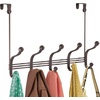 image:imageiDesign York Metal Over the Door Organizer 3Hook Rack for Coats Hats Robes Towels Bedroom Closet and Bathroom 838 x 525 x 11 BronzeBronze