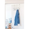 image:imageiDesign York Metal Over the Door Organizer 5Hook Rack for Coats Hats Robes Towels Jackets Purses Bedroom Closet and Bathroom 1528 x 525 x 11 ChromeChrome