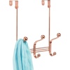 image:imageInterDesign 53070 Chrome Finish York Lyra 6 Hook Over The Door RackRose Gold