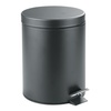 image:imageiDesign 44211EU Metal Step Trash Can with Lid 5 Liter Waste Basket Bin with Insert for Bathroom Kitchen Office 8 x 8 x 11 Bronze  Waste Basket Bin with Insert For Bathroom Kitchen OfficeMatte Gray