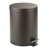 image:imageiDesign 44211EU Metal Step Trash Can with Lid 5 Liter Waste Basket Bin with Insert for Bathroom Kitchen Office 8 x 8 x 11 Bronze  Waste Basket Bin with Insert For Bathroom Kitchen OfficeBronze