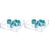 image:imageiDesign Clarity Kitchen Drawer Organizer 8 x 8 x 2 Clear  For Silverware For Spatulas For Gadgets Medium8 x 8 x 2 Pack of 2