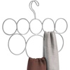 image:imageiDesign Classico Metal 8Loop Scarf Hanger No Snag Closet Organization Storage Holder for Scarves Mens Ties Womens Shawls Pashminas Belts Accessories Clothes 1313 x 5 x 125 ChromePearl Silver